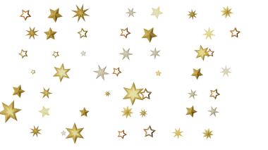 Beyaz Arkaplanda Altın Yıldız Konfeti: Kutlama Dekorasyonu