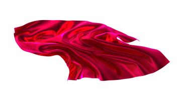 Beyaz Arkaplanda Eğimli Zarif Kırmızı Kumaş Akışı