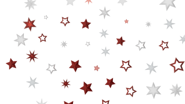 Kırmızı ve gümüş yıldızlı yıldız deseni tasarımı