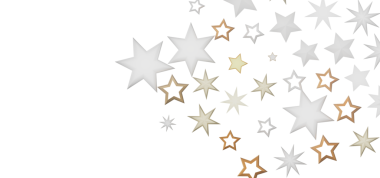 Kutlamalar için beyaz üzerine soyut yıldız arkaplan tasarımı