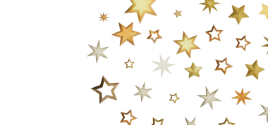 Altın Yıldızların Arkaplanı Kutlama İçin Beyazın Üzerinde İzole Edildi