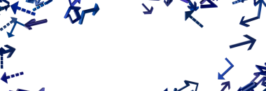 Tüm Yönleri Gösteren Rastgele Mavi Oklarla Soyut Arkaplan