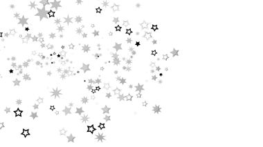 Neşeli Yıldızlar ve Beyaz Boşluklu Soyut Yıldızlı Arkaplan