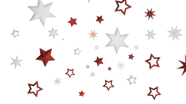 Beyaz üzerine kırmızı ve beyaz yıldızların yer aldığı şenlikli arkaplan