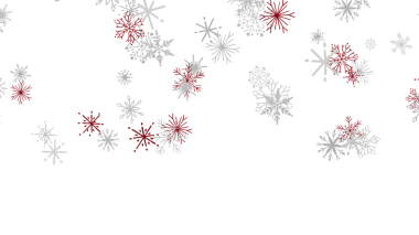 Beyaz Arkaplanda Kırmızı ve Gri Kar Taneleri Şablonu