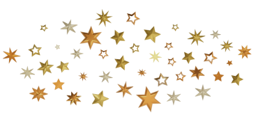 Kutlama için Beyaz Arkaplanda Altın Yıldız Şekilleri