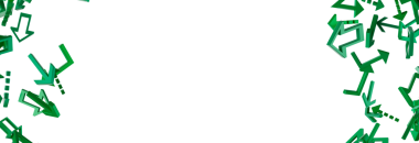 Farklı yönleri gösteren soyut yeşil oklar