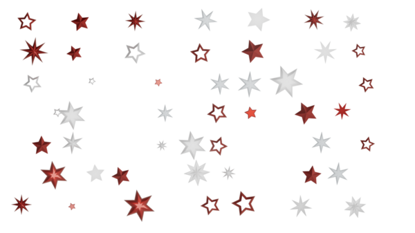 Kırmızı ve gümüş yıldızlı yıldız deseni tasarımı