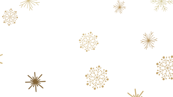 Kar taneleri beyaz arka planda altın rengine büründü