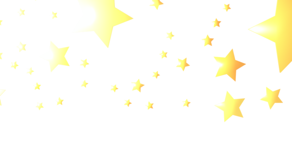 Kutlamalar için beyaz arka plan tasarım elementinde yüzen altın yıldızlar