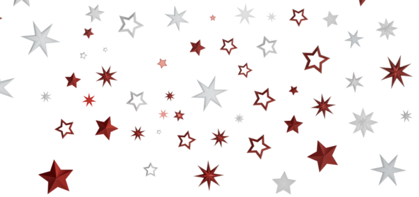 Beyaz zemin üzerinde kırmızı ve beyaz renkli şenlikli yıldız deseni