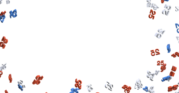 Tasarım için Beyaz Arkaplan ile Soyut Renkli 25 Numaralar