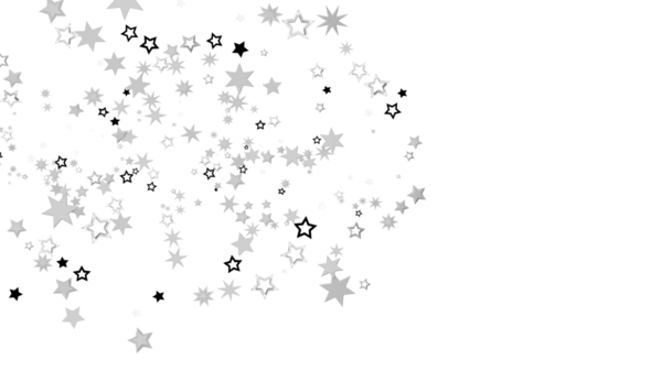 Beyaz Arkaplan Üzerine Parıltılı Efektli Soyut Yıldızlar Çizim Tasarımı