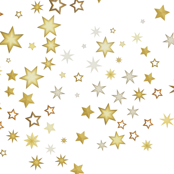 Beyaz Arkaplanda Altın Yıldız Konfeti: Kutlama ve Neşe