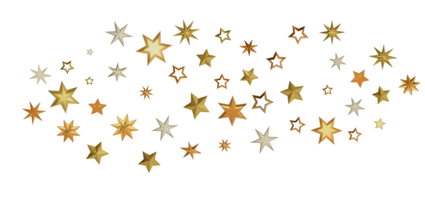 Altın Yıldız Şekilleri Beyaz Arkaplana Dağıldı