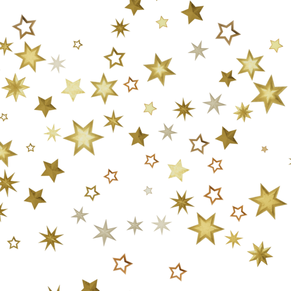 Beyaz Arkaplanda Altın Yıldız Konfeti: Kutlama ve Neşe
