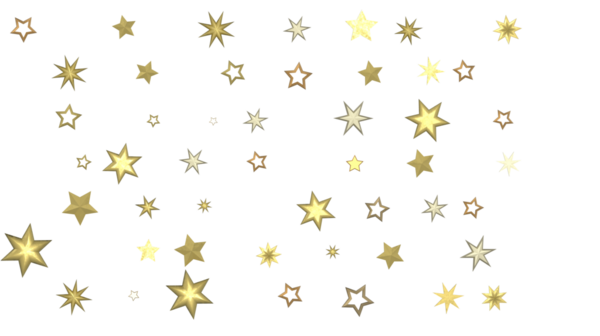 Beyaz Arkaplanda Altın Yıldız Konfeti: Kutlama ve Zarafet