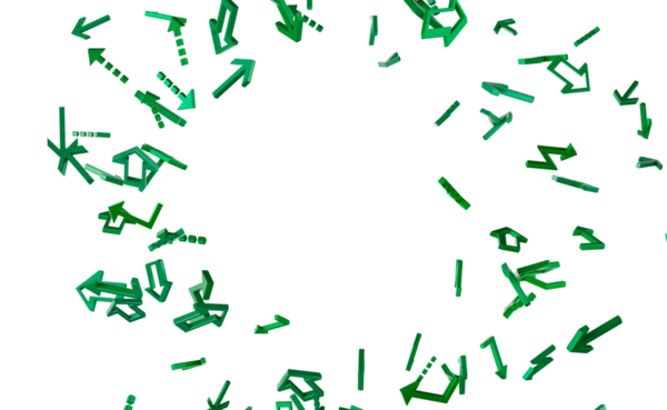 Beyaz Arkaplan Üzerine Soyut Yeşil Ok Resimleri: Yön ve Hareket