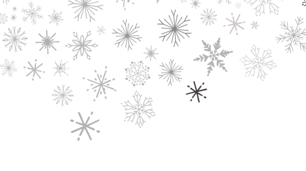 Mevsimsel selamlaşmalar için beyaz zemin üzerinde kar tanesi tasarımı