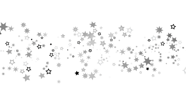 Beyaz boşluk ve gri yıldızlı soyut yıldız arkaplan tasarımı.