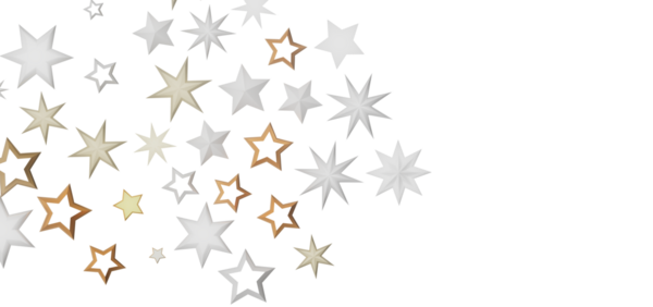 Kutlama için beyaz zemin üzerinde zarif bir yıldız patlaması dizisi