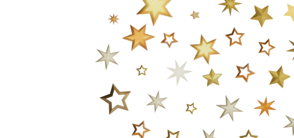 Altın Yıldızların Arkaplanı Kutlama İçin Beyazın Üzerinde İzole Edildi