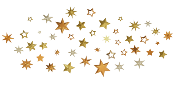 Kutlama için Beyaz Arkaplanda Altın Yıldız Şekilleri