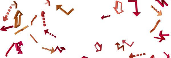 Soyut Renkli Oklar Yönlendirme İçin Beyaz Arkaplanda İzole Edildi