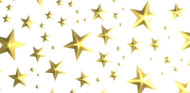 Beyaz üzerine Altın Yıldız Arkaplanı - Dekoratif Tasarım
