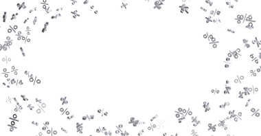 Finansal Kavramların Beyaz Arkaplanına Düşen Soyut Yüzde Sembolleri