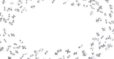 Satış ve İndirimler için Beyaz Arkaplanda Yüzdelik Sembolleri