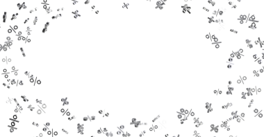 Maliye ve Satış için Beyaz Arkaplanda Soyut Yüzde İşaret Örnekleri