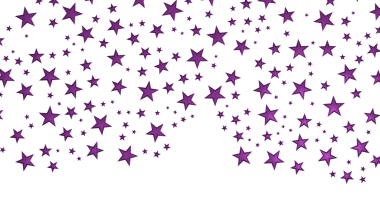 Beyaz üzerine Dağılmış Yıldızlarla Mor Yıldızlı Arkaplan