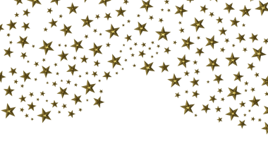 Beyaz Arkaplanda Altın Yıldızlı Gökyüzü Şablonu: Kutlama Kutlaması