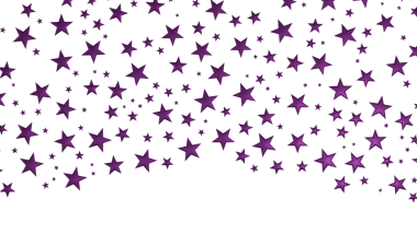 Kutlama ve Neşe İçin Beyaz Arkaplanda Mor Yıldız Şablonu