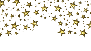 Tasarım gereksinimleri için beyaz arkaplan üzerine dökülen altın yıldızlar
