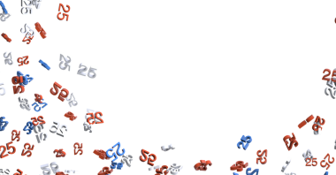 Kutlamalar ve Yıldönümleri İçin Yüzen 25 'liklerle Soyut Arkaplan