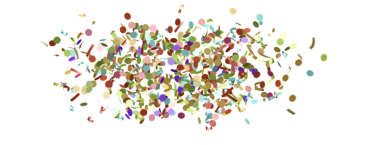 Kutlamalar ve etkinlikler için beyaz arka planda renkli konfeti