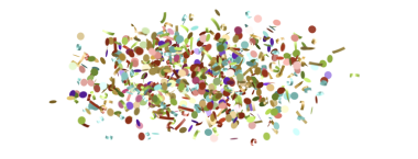 Kutlama için Beyaz Arkaplan 'a Renkli Konfeti Patlaması