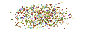 Renkli konfeti, şenlikli kutlama, soyut arka plan, düşen elementler