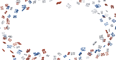 25 numara düşüyor, soyut geçmiş, yıldönümü kutlaması konsepti