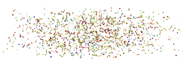 Parti etkinlikleri ve soyut tasarım için renkli konfeti arka planı