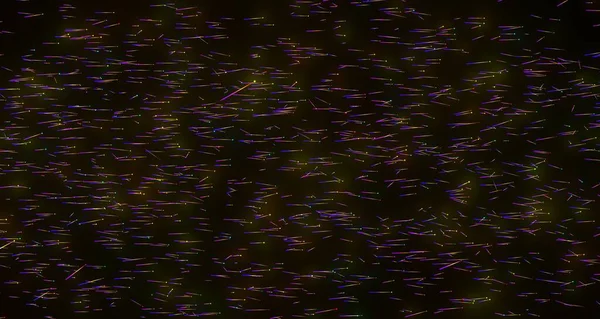 Parlayan Parçacıklar ve Işık İzleriyle Soyut Yıldızlı Gece Arkaplanı