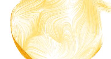 Beyaz arkaplan üzerinde soyut sarı akış çizgileri, yaratıcı konsept resimleme