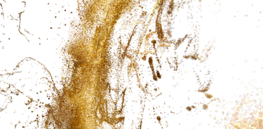 Beyaz Arkaplanda Zarif Altın Parıltılı Soyut Tasarım