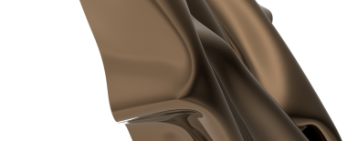 Soyut bronz şekiller akış, modern tasarım, parlak çizgiler ve zengin tonlar.