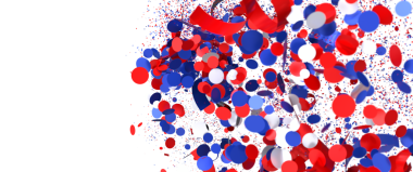 Kırmızı Beyaz ve Mavi Konfeti Kutlama Partisi Arkaplanı