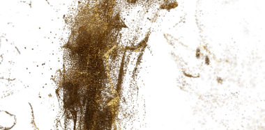 Beyaz Arkaplana Karşı Soyut Altın Parıldayan Parçacıklar