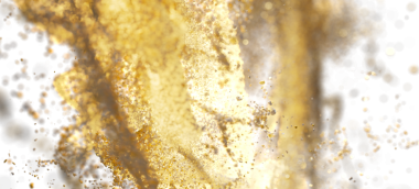 Beyaz zemin üzerinde bokeh ile soyut altın patlama