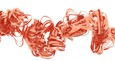 Beyaz Arkaplanda Soyut Bakır Kurdeleler, Zarif Tasarım